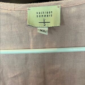 Kathleen Sommers Lightweight Linen Top - Dusty Pink